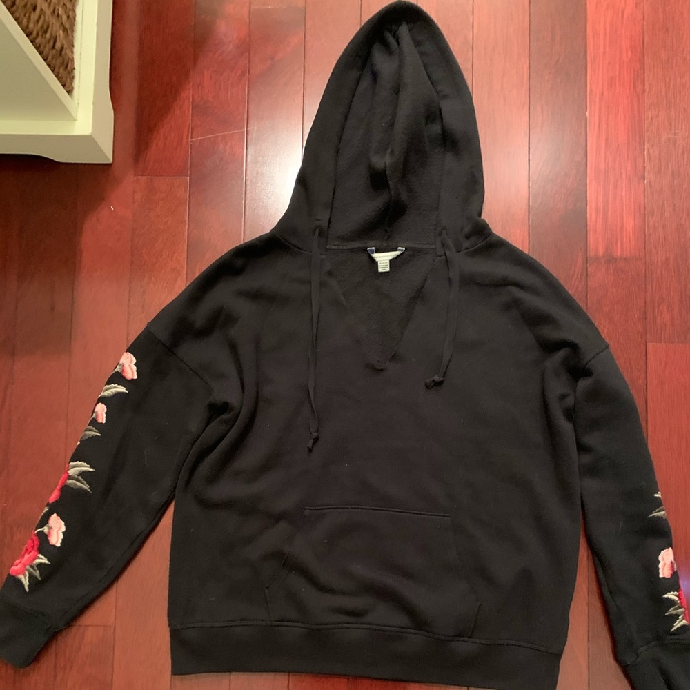 American Eagle Sweatshirt with Floral Sleeves